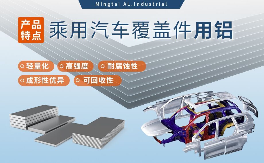 乘用汽車覆蓋件用鋁5系（5052/5182）6系（6016/6111）鋁合金 輕量化、高強度、高成型性